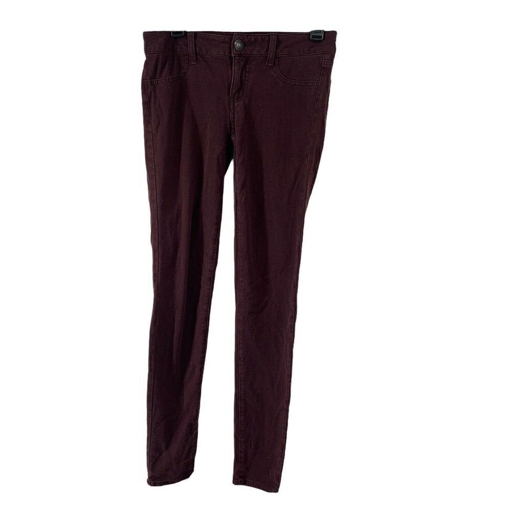 American Eagle Jegging Jeans Burgundy Red Size 4